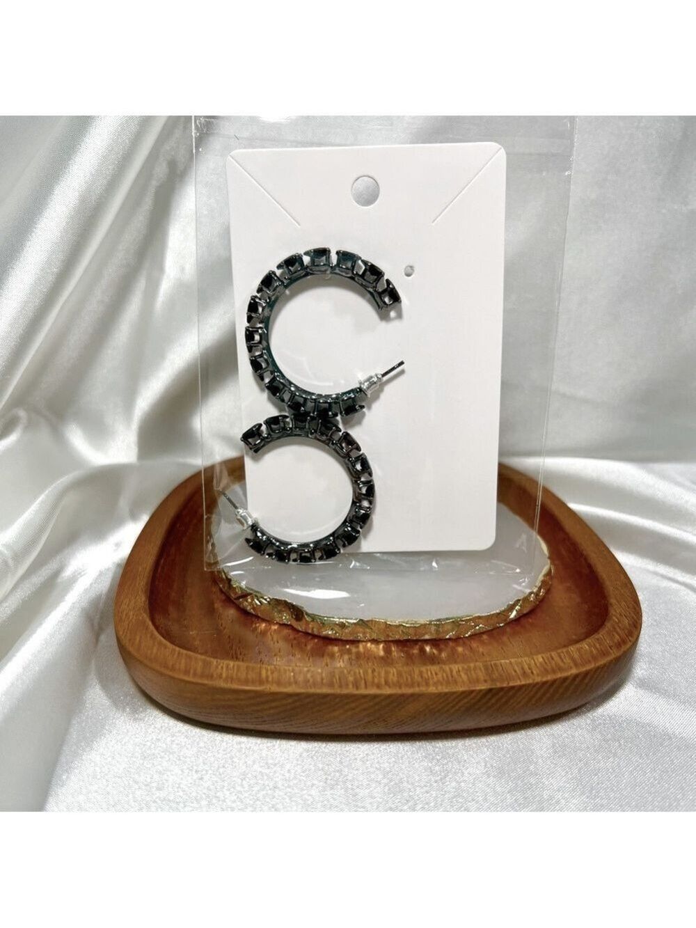 Black Hoop Earrings